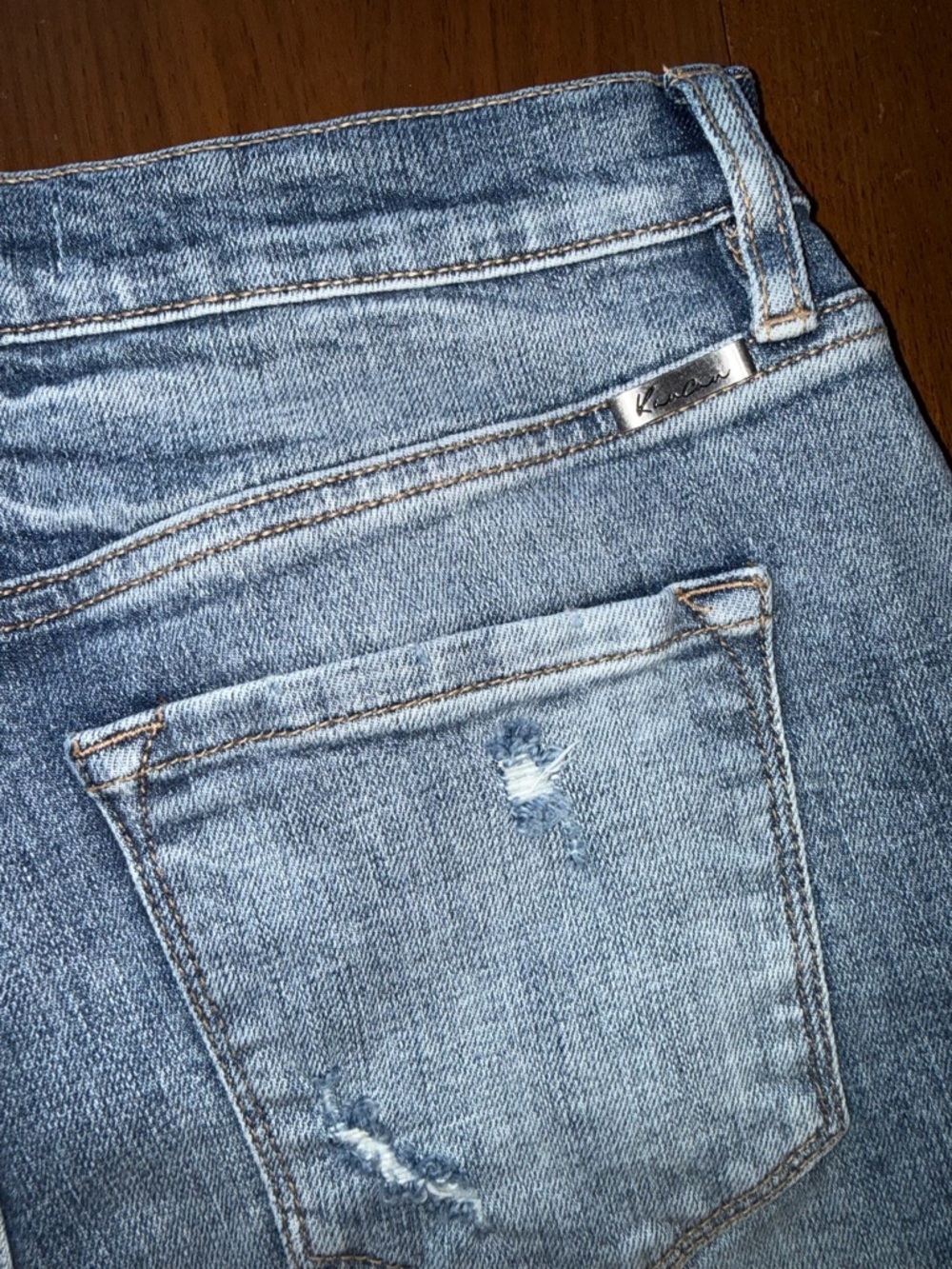 KanCan Light Blue Straight Leg Women's Jeans - Picture 15 of 16